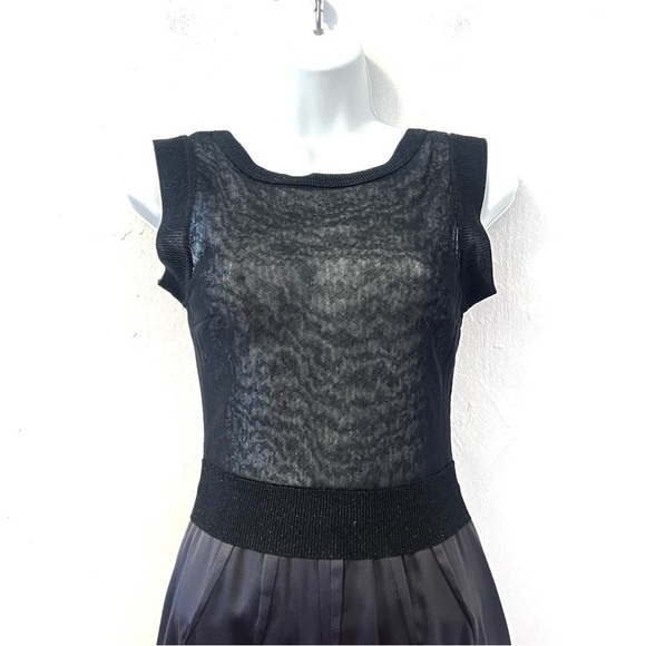 Dolce & Gabbana Black Sparkly Sheer Satin Skirt Mini Dress - Picture 5 of 16